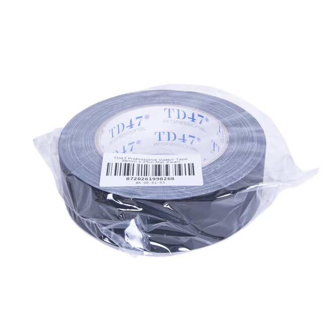 TD47 Professional Gaffa Tape 38mm x 25m Mattschwarz