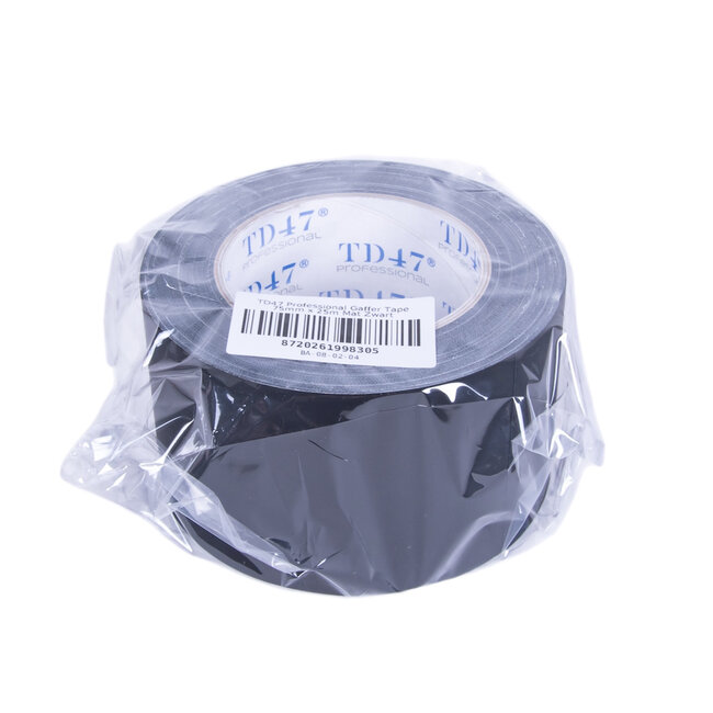 TD47 Professional Gaffa Tape 75mm x 25m Mattschwarz