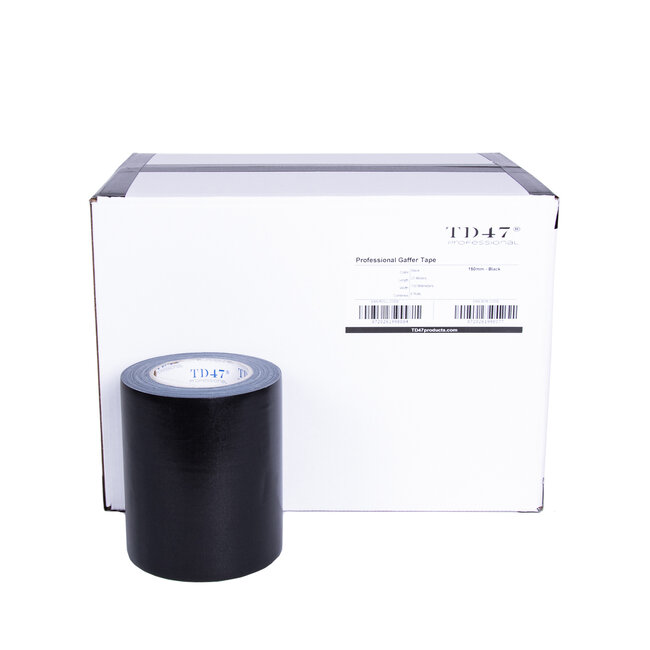 TD47 Professional Gaffa Tape 150mm x 25m Noir (Boîte de 6 rouleaux)