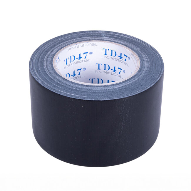 TD47 Professional Gaffa Tape 75mm x 25m Schwarz (Karton mit 18 Rollen)