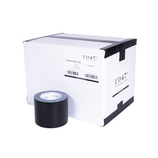 TD47® Professional TD47 Pro Gaffa Tape 100mm x 25m Schwarz (Karton mit 12 Rollen)