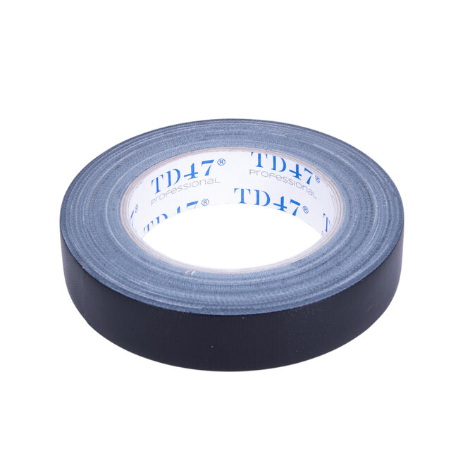 TD47 Professional Gaffa Tape 25mm x 25m Zwart (Doos 60 Rollen)