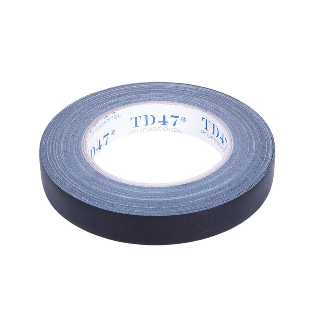 TD47 Professional Gaffa Tape 19mm x 25m Zwart (Doos 78 Rollen)