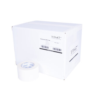 TD47® Professional TD47 Pro Gaffa Tape 75mm x 25m Blanc (Boîte de 18 rouleaux)