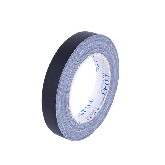 TD47 Professional Gaffa Tape 19mm x 25m Mat Zwart (Doos 78 Rollen)