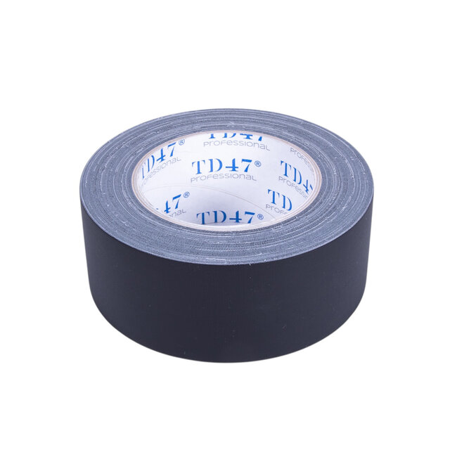 TD47 Professional Gaffa Tape 50mm x 25m Noir mat (Boîte de 30 rouleaux)