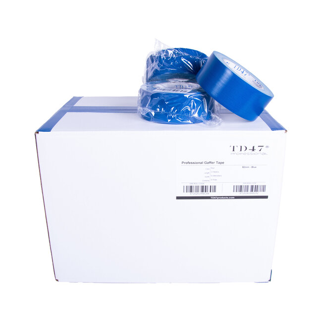 TD47 Professional Gaffa Tape 50mm x 25m Blau (Karton mit 30 Rollen)