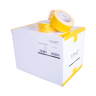 TD47® Professional TD47 Pro Gaffa Tape 50mm x 25m Jaune (Boîte de 30 rouleaux)