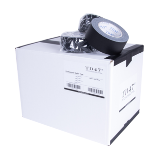 TD47® Professional TD47 Pro Gaffa Tape 50mm x 25m Mattschwarz (Karton mit 30 Rollen)