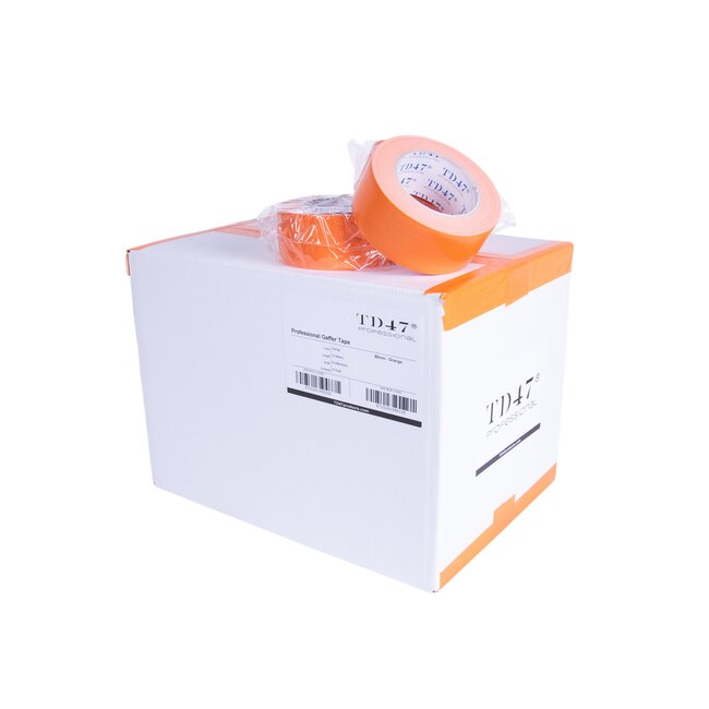 TD47 Professional Gaffa Tape 50mm x 25m Orange (Boîte de 30 rouleaux)