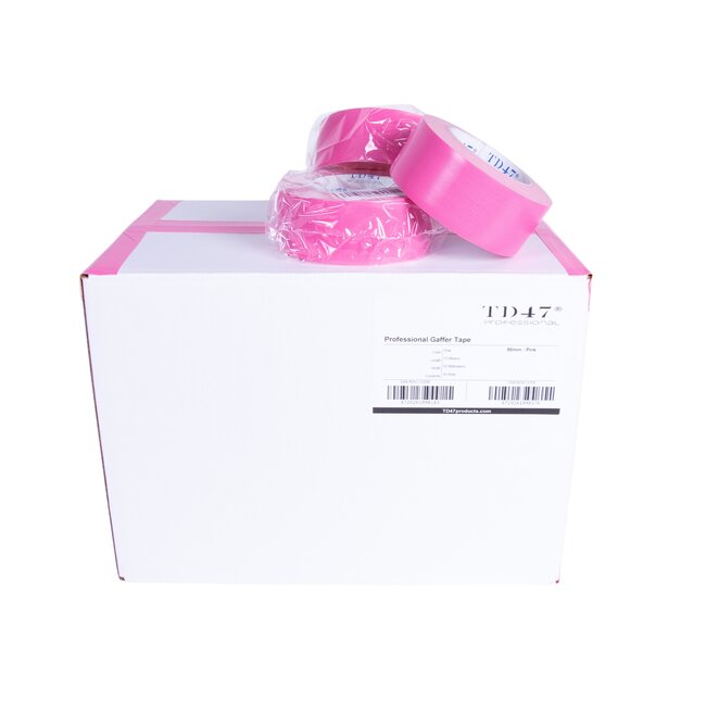 TD47 Professional Gaffa Tape 50mm x 25m Rose (Boîte de 30 rouleaux)