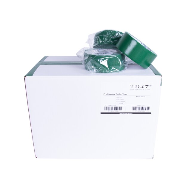 TD47 Professional Gaffa Tape 50mm x 25m Vert (Boîte de 30 rouleaux)