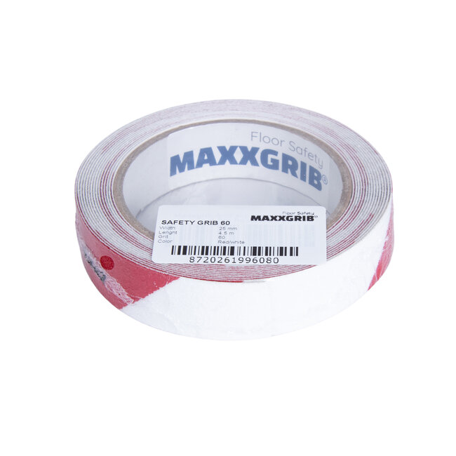 Maxxgrib Anti-slip tape 25mm x 4,5m Rood/wit