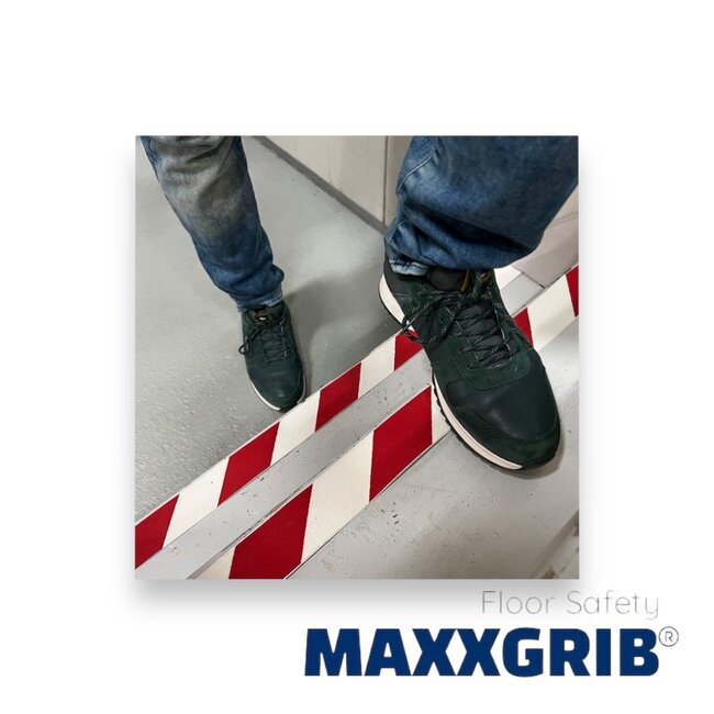 Maxxgrib Anti-slip tape 50mm x 4,5m Rood/wit