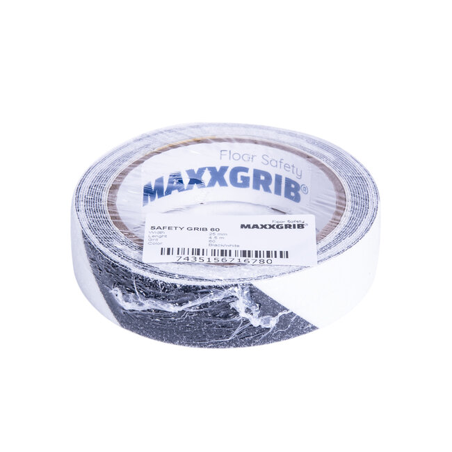 Maxxgrib Anti-slip tape 25mm x 4,5m Schwarz/weiß