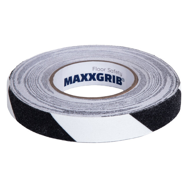 Maxxgrib Antislip tape 25mm x 18,3m Noir/blanc