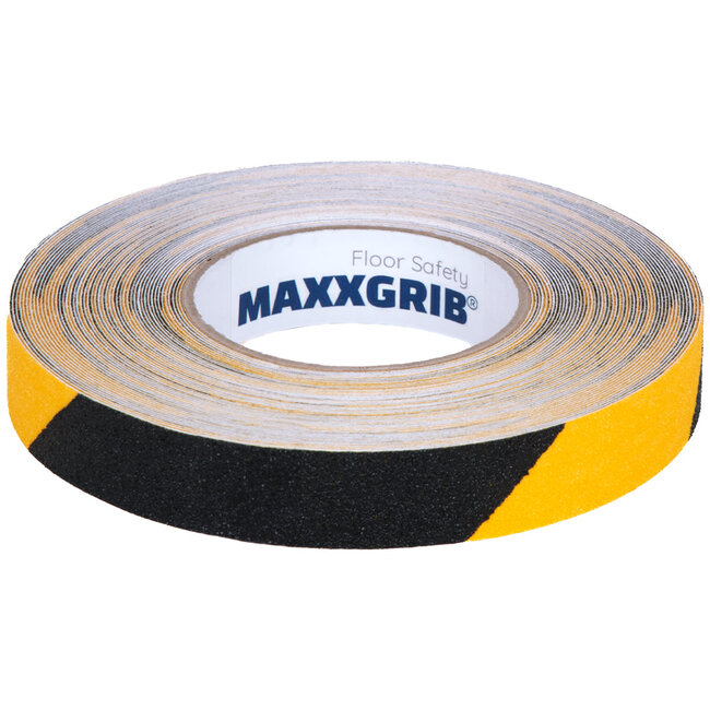 Maxxgrib Antislip tape 25mm x 18,3m Noir/jaune