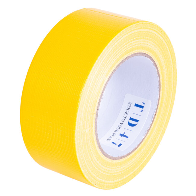 TD47 Ducttape 50mm x 50m Jaune (Boîte 24 Rouleaux)