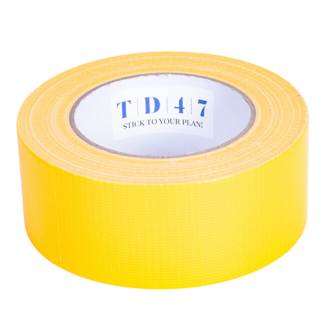 TD47 Ducttape 50mm x 50m Jaune (Boîte 24 Rouleaux)