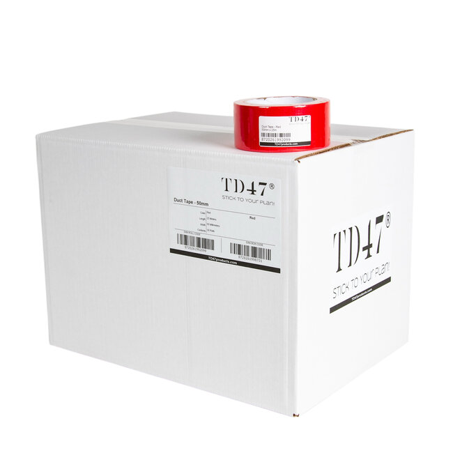 TD47 Duct Tape 50mm x 25m Red (Box 30 Rolls)
