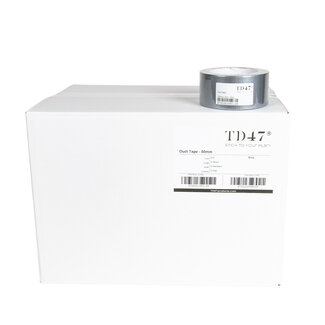 TD47 Products® TD47 Duct Tape 50mm x 25m Grau (Box mit 30 Rollen)
