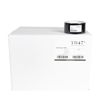 TD47 Products® TD47 Ducttape 50mm x 25m Zwart (Doos 30 Rol)