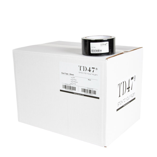 TD47 Ducttape 50mm x 25m Noir (Boîte 30 Rouleaux)