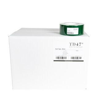 TD47 Products® TD47 Ducttape 50mm x 50m Vert (Boîte 24 Rouleaux)