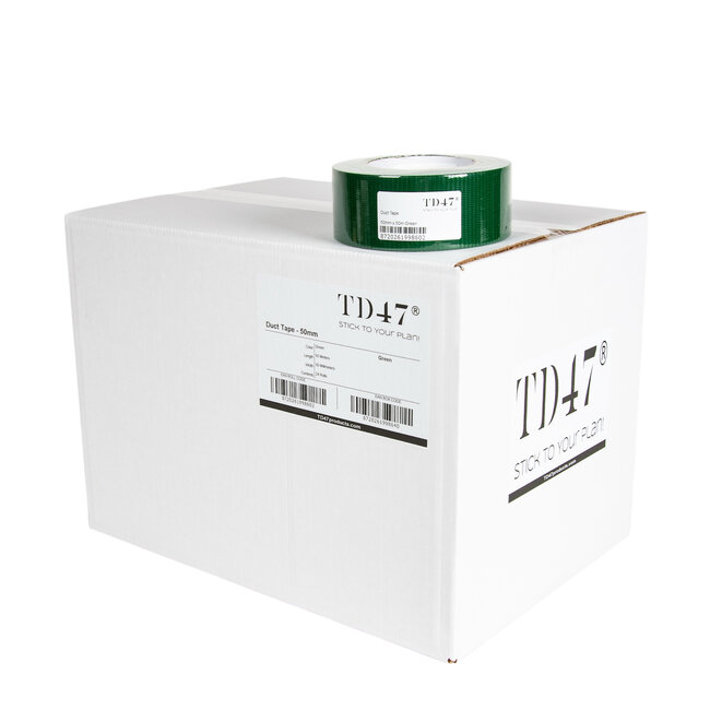 TD47 Ducttape 50mm x 50m Vert (Boîte 24 Rouleaux)