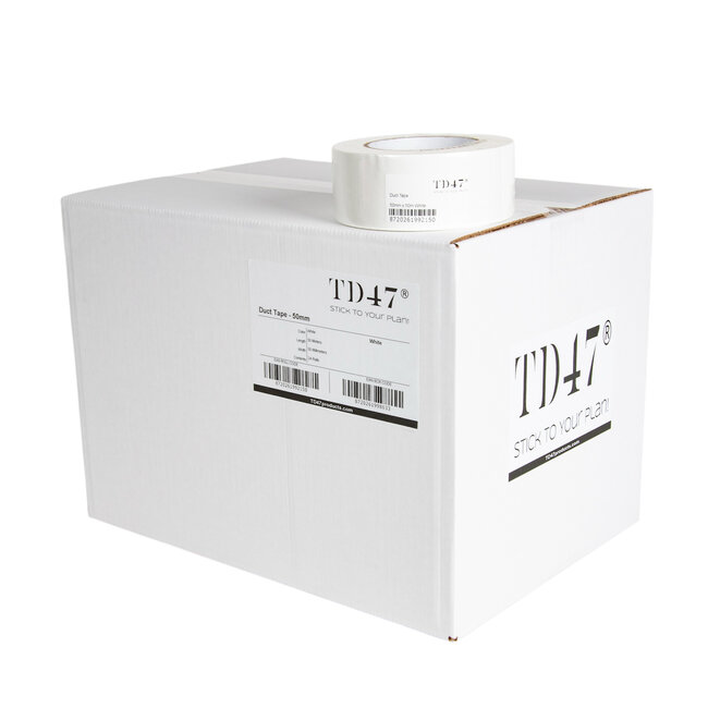 TD47 Duct Tape 50mm x 50m White (Box 24 Rolls)