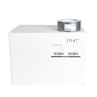 TD47 Products® TD47 Ducttape 50mm x 50m Grijs (Doos 24 Rol)