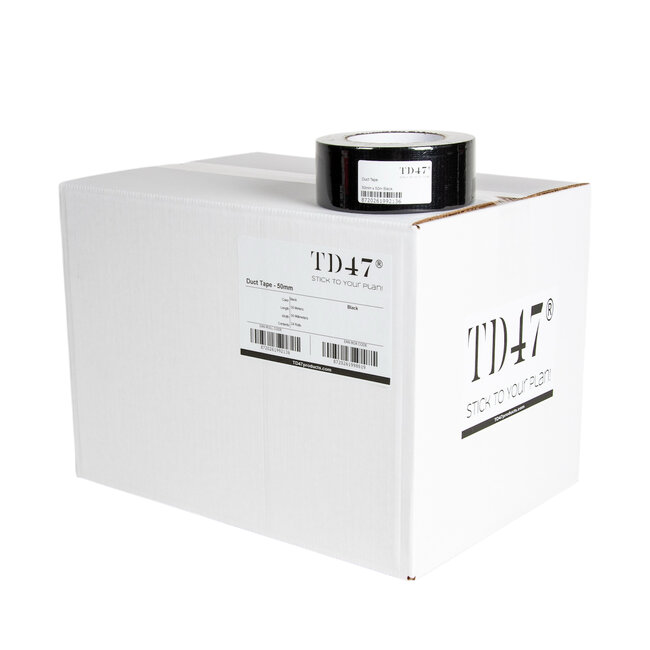 TD47 Duct Tape 50mm x 50m Schwarz (Box 24 Rollen)