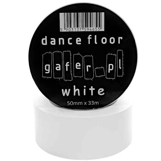 Gafer.pl Ruban PVC pour piste de danse 50mm x 33m Blanc