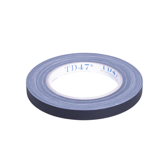 TD47 Professional Gaffa Tape 12mm x 25m Noir Mat