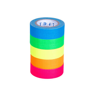 TD47 Products® TD47 Gaffa Tape Fluor Minirollen (5 rollen / 19mm x 5m)