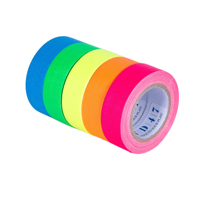 TD47 Gaffa Tape Fluor Mini-Rollen (5 Rollen / 19 mm x 5 m)