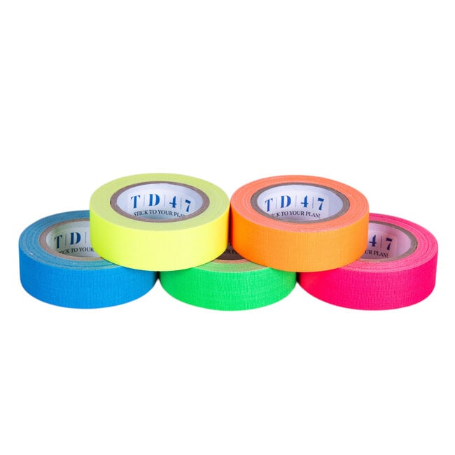 TD47 Gaffa Tape Fluor Mini-Rollen (5 Rollen / 19 mm x 5 m)