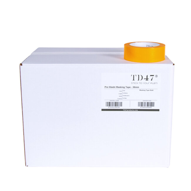 TD47 Pro Ruban de masquage doré 36mm x 50m (Boîte de 24 pièces)