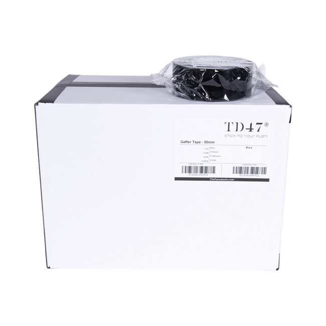 TD47 Gaffa Tape 50mm x 25m Black - Box of 30 Rolls