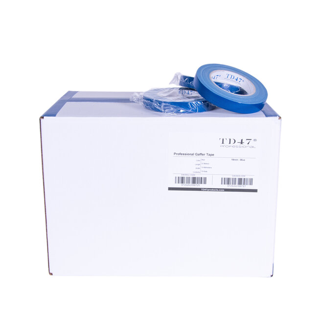 TD47 Professional Gaffa Tape 19mm x 25m Blau (Karton mit 78 Rollen)