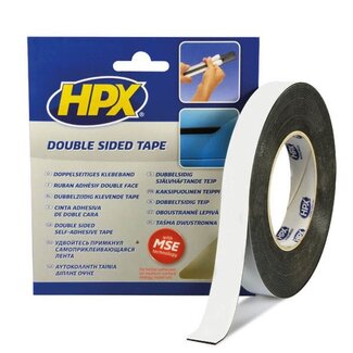 HPX HPX Dubbelzijdige Foamtape 19mm x 10m Zwart