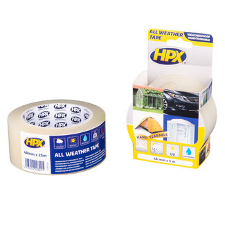 HPX HPX All Weather Tape 48mm x 25m Transparant