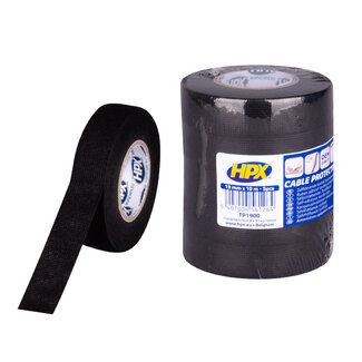HPX HPX Zelfklevende Textieltape (5-pack) 19mm x 10m Zwart