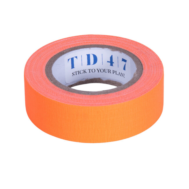 TD47 Gaffa-Klebeband Fluor Mini-Rolle 19 mm x 5 m Orange