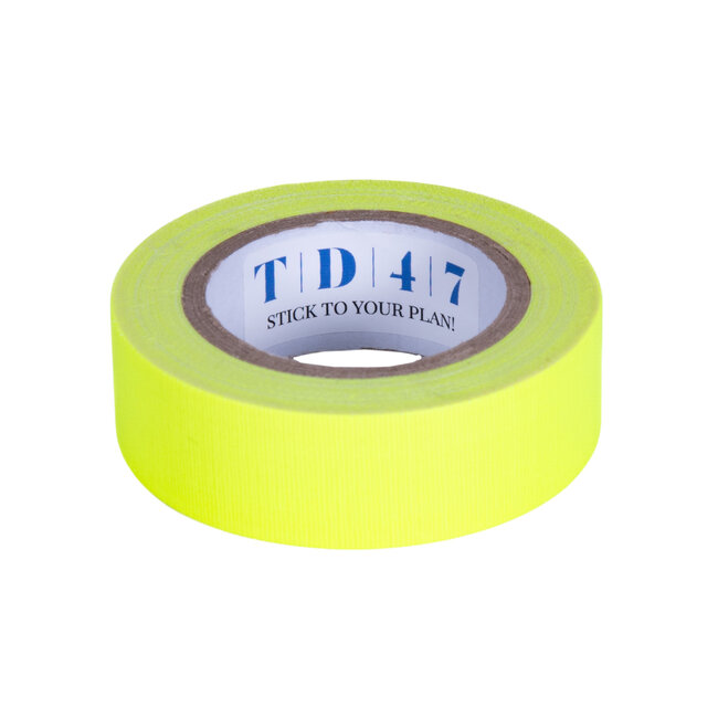 TD47 Gaffa Tape Fluor Minirol 19mm x 5m Geel
