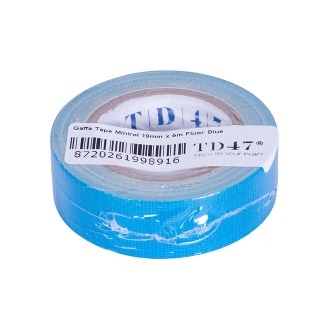 TD47 Gaffa Tape Fluorescent Mini Roll 19mm x 5m Blue