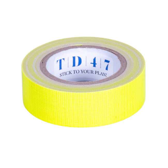 TD47 Gaffa Tape Fluorescent Mini Roll 19mm x 5m Yellow
