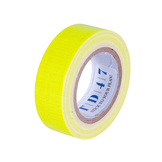 TD47 Products® TD47 Gaffa-Klebeband Fluor Mini-Rolle 19 mm x 5 m Gelb