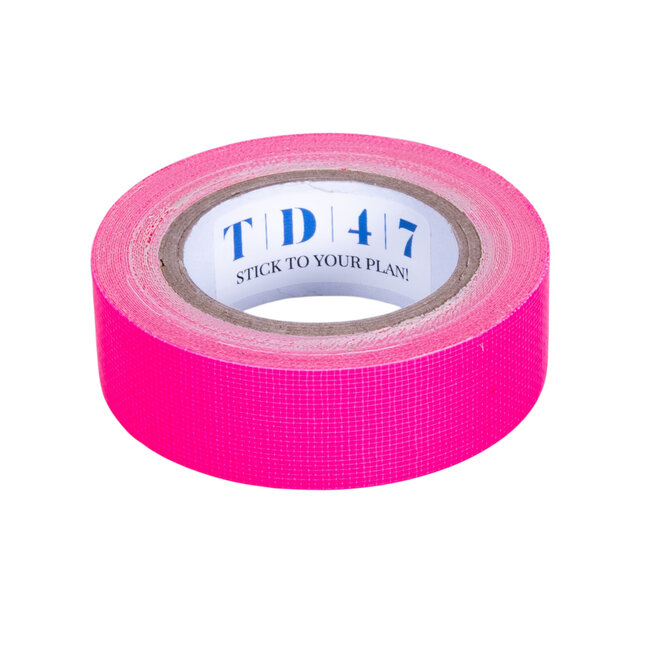 TD47 Gaffa Tape Fluorescent Mini Roll 19mm x 5m Pink