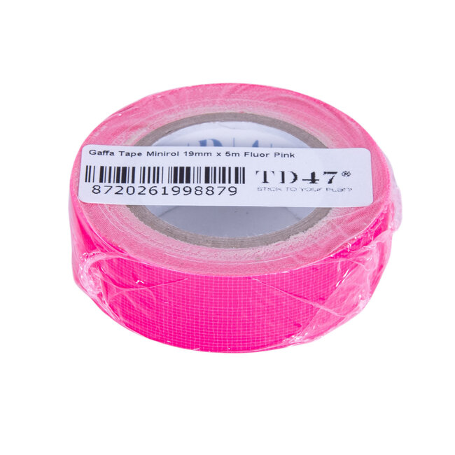TD47 Ruban adhésif Gaffa Fluor Mini-rouleau 19 mm x 5 m Rose